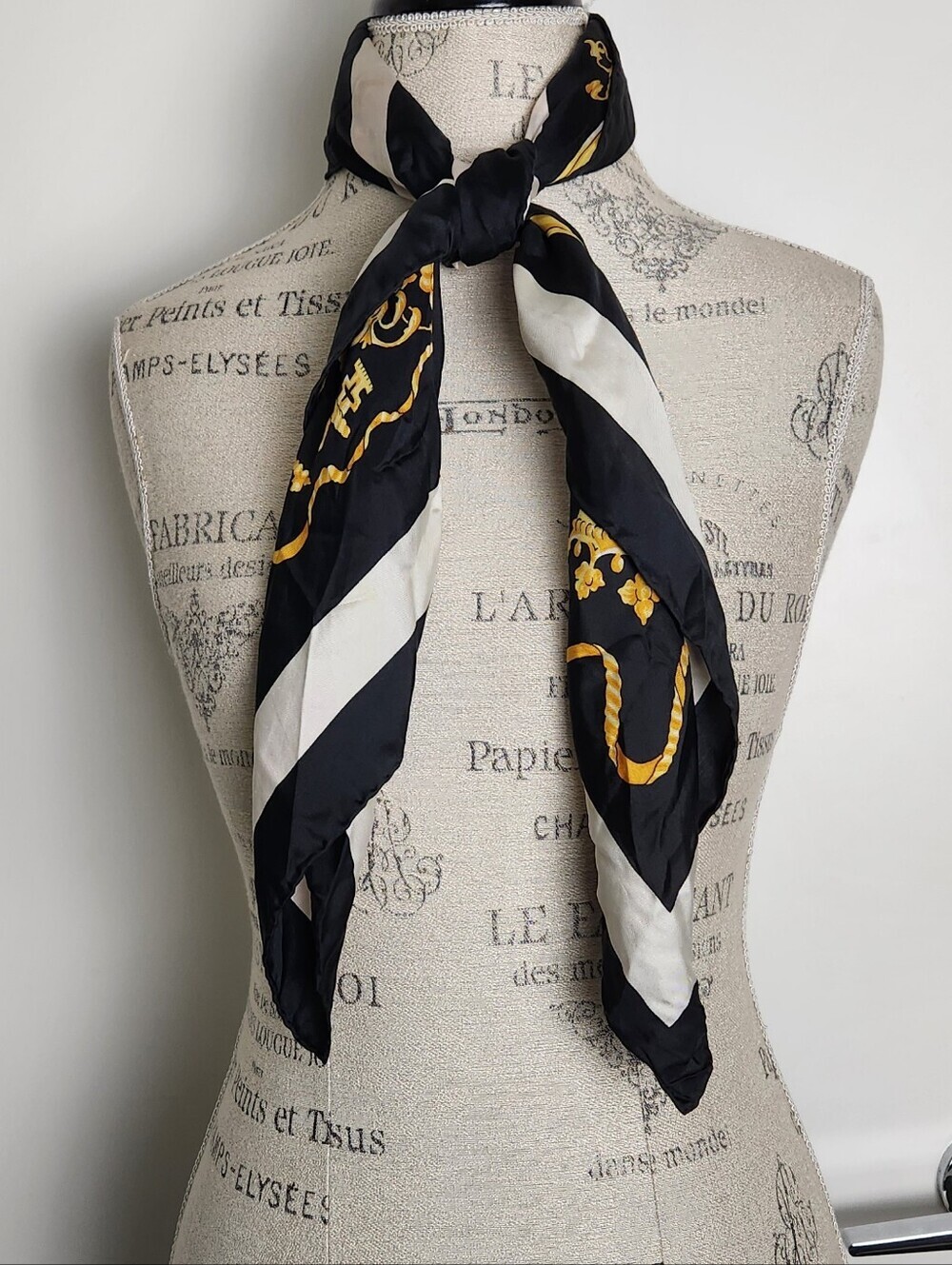 Baroque Royal Gold Silk Scarf